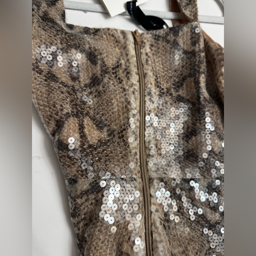 The Dolls House “Cindy Dress in Slither” – Snake Print Sequin Mini - Picture 4 of 8